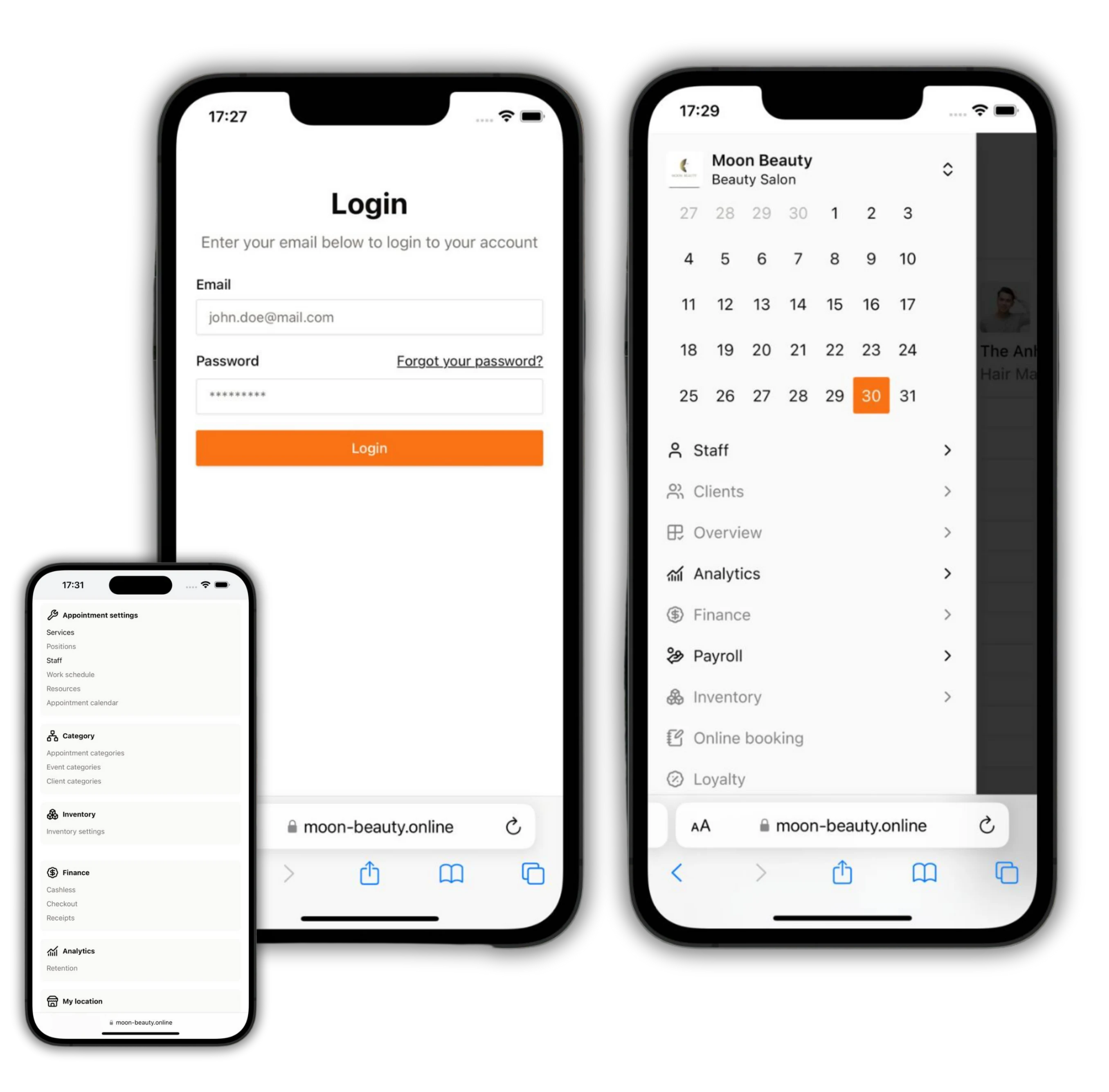 Mobile app interface